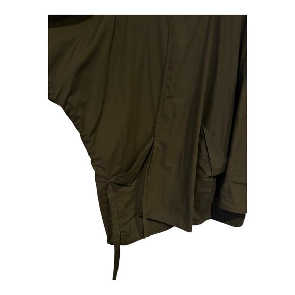 Vintage Japanalia by Eiko Sakai reversible hood coat green blue size M oversized - Picture 14 of 16
